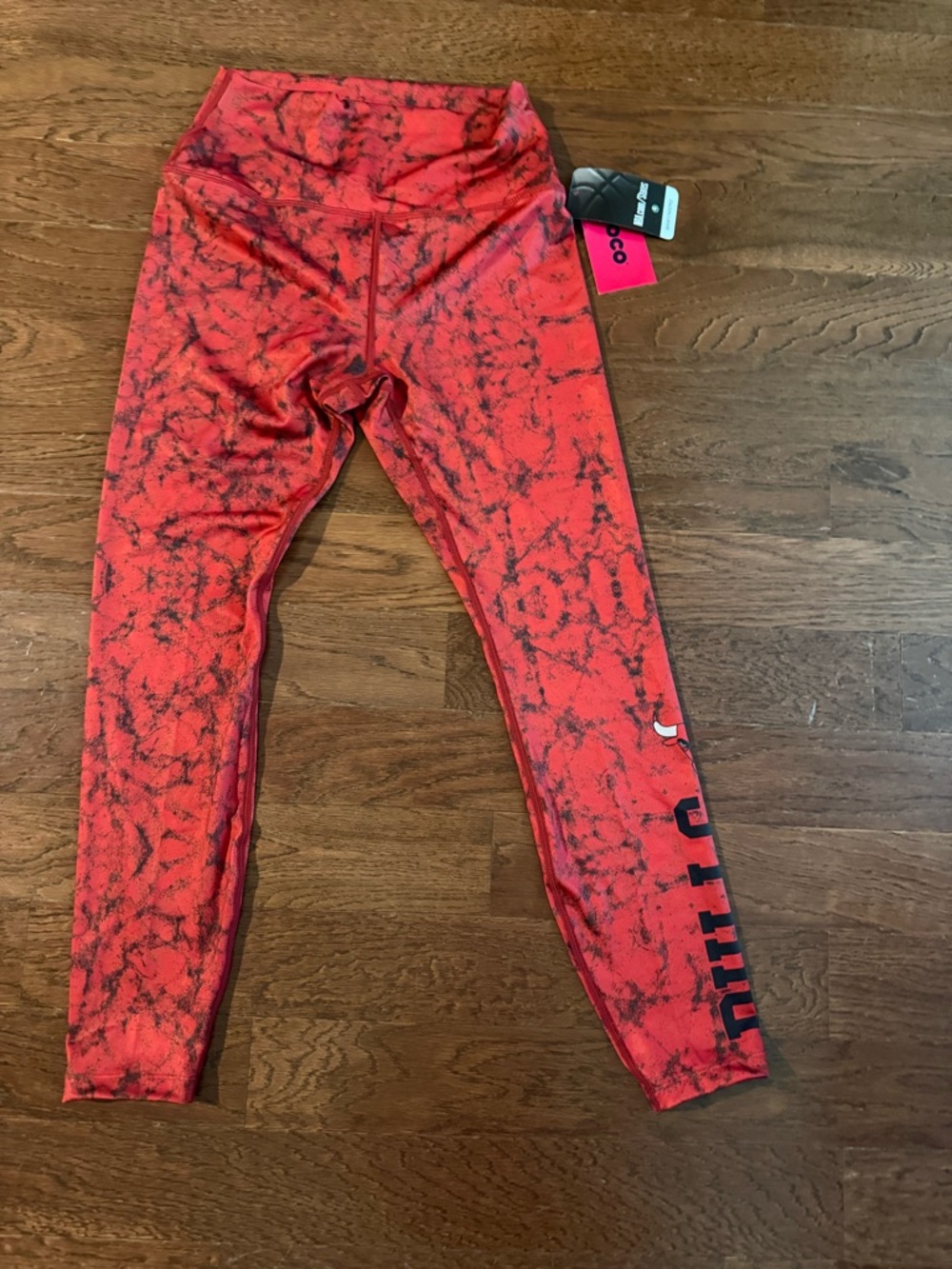Red Marble Print Leggings